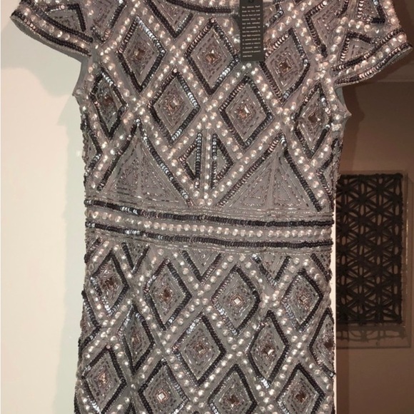 Adrianna Papell beaded sequin cocktail dress - Picture 10 of 10